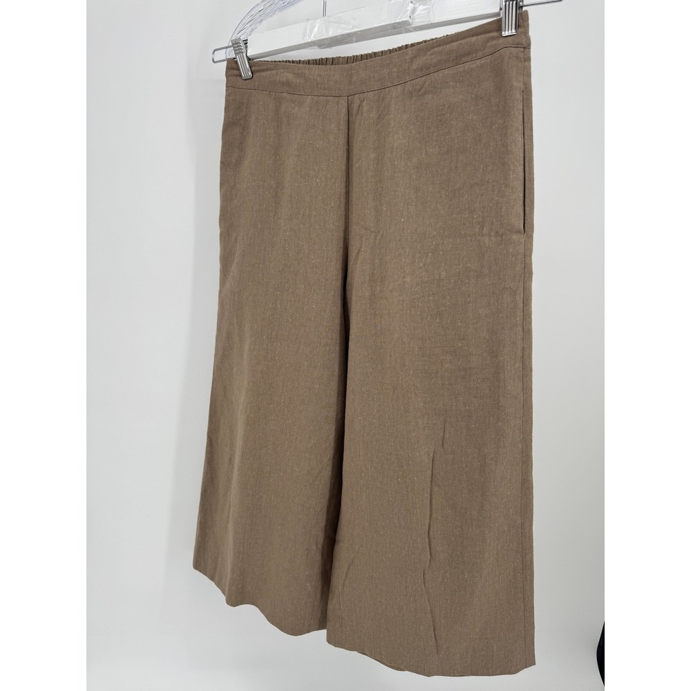 Coldwater Creek Linen Blend Culottes‎ Wide Leg Cropped Pants - Size M